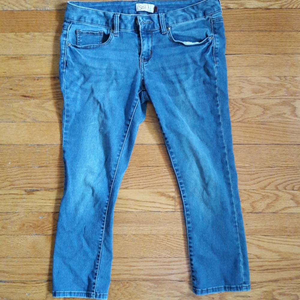 Stretch jean capris
